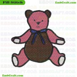 Cartoon Bear Embroidery Design 296