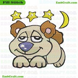 Cartoon Bear Embroidery Design 626