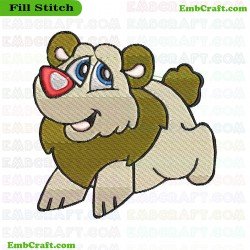 Cartoon Bear Embroidery Design 630