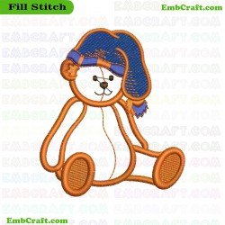 Cartoon Bear Embroidery Design 716