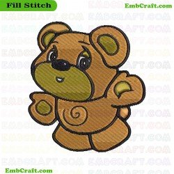 Cartoon Bear Embroidery Design 937