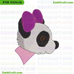 Cartoon Bear Face Embroidery Design 819