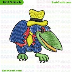 Cartoon Bird Embroidery Design 124