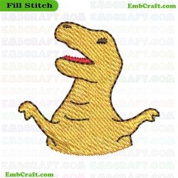 Cartoon Dinosaur Embroidery Design 55