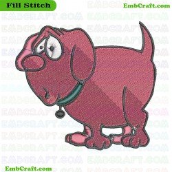 Cartoon Dog Embroidery Design 471