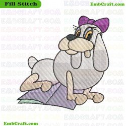 Cartoon Dog Embroidery Design 6