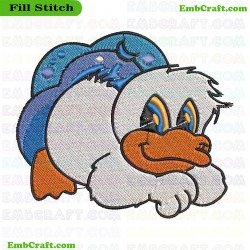 Cartoon Duck Embroidery Design 10