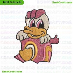 Cartoon Duck Embroidery Design 2