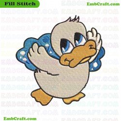 Cartoon Duck Embroidery Design 3