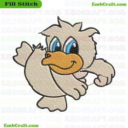 Cartoon Duck Embroidery Design 8