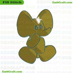 Cartoon Elephant Ellie The Elephant Embroidery Design 6