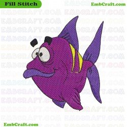 Cartoon Fish Embroidery Design 97