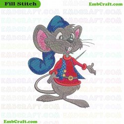 Cartoon Mouse Embroidery Design 3