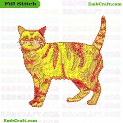 Cat Embroidery Design 70