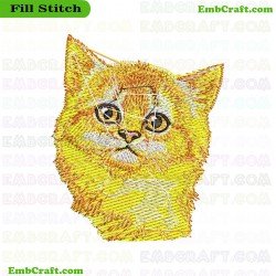 Cat Head Embroidery Design 40