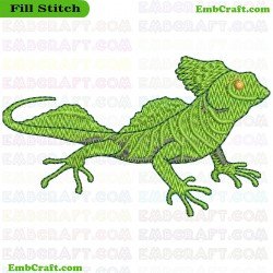 Chameleon Embroidery Design 5