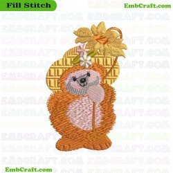 Charming Hedgehog Embroidery Design 9