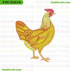 Chicken Embroidery Design 39