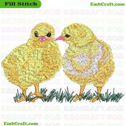 Chicks Embroidery Design 46