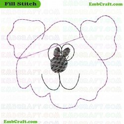 Childlike Bear Drawing Embroidery Design 319