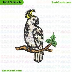 Cockatoo Bird Embroidery Design 12