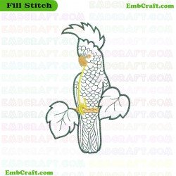 Cockatoo Embroidery Design 1