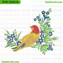 Colorful Bird Embroidery Design 15