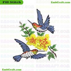 Colorful Bird Embroidery Design 19