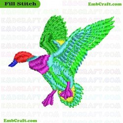 Colorful Bird Embroidery Design 44