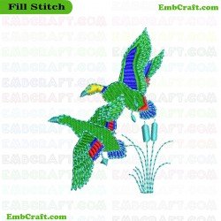 Colorful Bird Embroidery Design 62