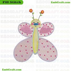 Colorful Butterfly Embroidery Design 6