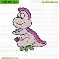 Colorful Dinosaur Embroidery Design 108