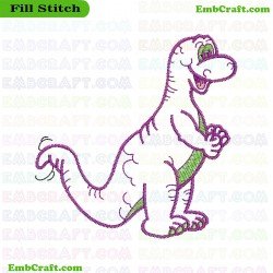 Colorful Dinosaur Embroidery Design 64