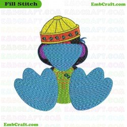 Colorful Duck Embroidery Design 2