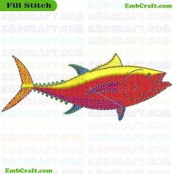 Colorful Fish Embroidery Design 105