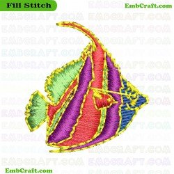 Colorful Fish Embroidery Design 108