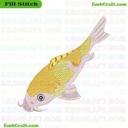 Colorful Fish Embroidery Design 185