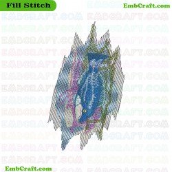 Colorful Fish Embroidery Design 18