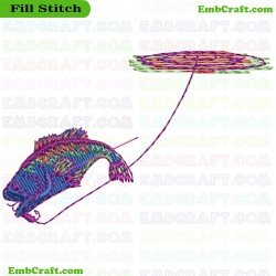 Colorful Fish Embroidery Design 30