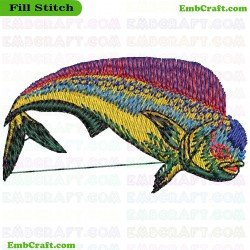 Colorful Fish Embroidery Design 32