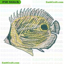 Colorful Fish Embroidery Design 36