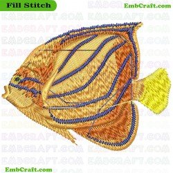 Colorful Fish Embroidery Design 38