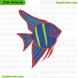Colorful Fish Embroidery Design 42