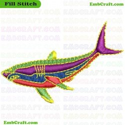 Colorful Fish Embroidery Design 45