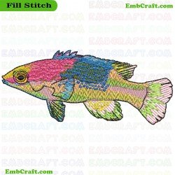 Colorful Fish Saltwater Aquarium Fish Embroidery Design 18