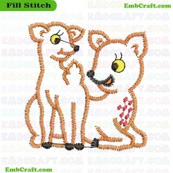 Colorful Gazelle Embroidery Design 14