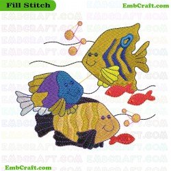 Colorful Ocean Companions Embroidery Design 16
