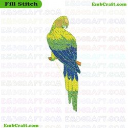Colorful Parrot Embroidery Design 1