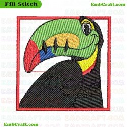 Colorful Parrot Embroidery Design 82