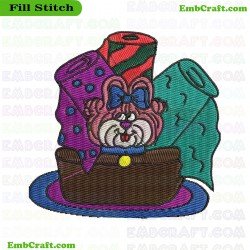 Colorful Sewing Bear Embroidery Design 82